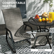 Set of 2 Garden Rocking Chairs with High Back and Armrests for Patio or Balcony by Outsunny