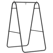 Hammock Chair Stand for Indoor or Outdoor Relaxation with Weather Resistant Steel Frame Black AOSOM