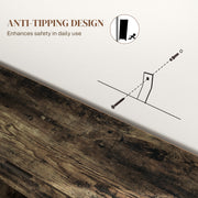 Industrial Sideboard Storage Cabinet with Doors Drawer and Shelves Rustic Brown by HOMCOM