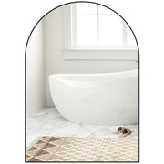 Black Arched Wall Mirror 50 x 70cm for Home or Bathroom by HOMCOM