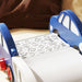 Kids Indoor Slide for Sofa or Bed with Extended Length Easy Storage White and Blue by AIYAPLAY