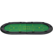 10 Player Foldable Poker Table Top With Cup Holders And Carry Bag For Game Nights Green AOSOM