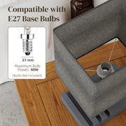 Modern Bedside Table Lamp with USB Charging Ports and Phone Holders for Bedroom Grey AOSOM