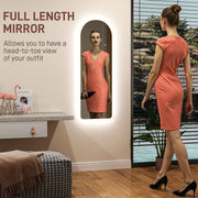 Full Length Arch Mirror with LED Lights 120 x 40 cm