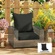Garden Chair Cushion Set with Thick Padding and Washable Covers Black Outsunny