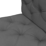 Padded Pallet Cushion Set for Garden Seating with Back Support Dark Grey AOSOM