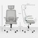 Grey Adjustable Mesh Swivel Office Chair with Ergonomic Design by HOMCOM