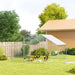 Walk in Chicken Run with Cover Feeding Door Hanging Feeder and Perch for 12-18 Poultry by PawHut