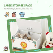 Kids Toy Storage Box With Lid and Safety Hinges Ideal for Bedroom or Playroom Green  60x37x39 cm