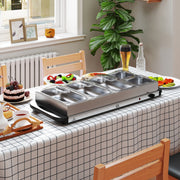 Electric Buffet Warmer with 5 Trays and Adjustable Heat Ideal for Parties and Events