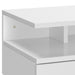 Set of Two White Floating Bedside Tables with High Gloss Finish by HOMCOM
