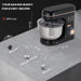 Black 1400W Stand Mixer 5L for Baking with 6 Speeds Pulse Dough Hook and Whisk by HOMCOM