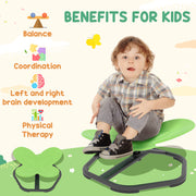 Butterfly Shaped Kids Swivel Chair for Sensory Play and Balance Training Green AOSOM