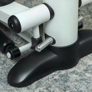 Mini Stepper Exercise Machine with LCD Display and Non Slip Pedals in White by Outsunny AOSOM
