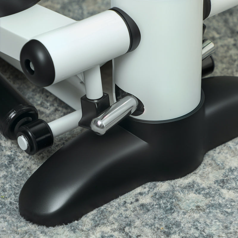Mini Stepper Exercise Machine with LCD Display and Non Slip Pedals in White by Outsunny AOSOM