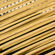 Rattan Egg Chair Sand and Black with Cushioned Seat for Garden or Balcony Use