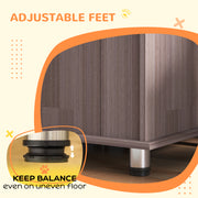 Dog Crate Table for Medium and Large Dogs with Magnetic Door Indoor Use 95x55x75cm Purple by PawHut