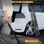 Black Foldable Hammock with Metal Frame and Carry Bag for Garden or Patio Use 120kg Load