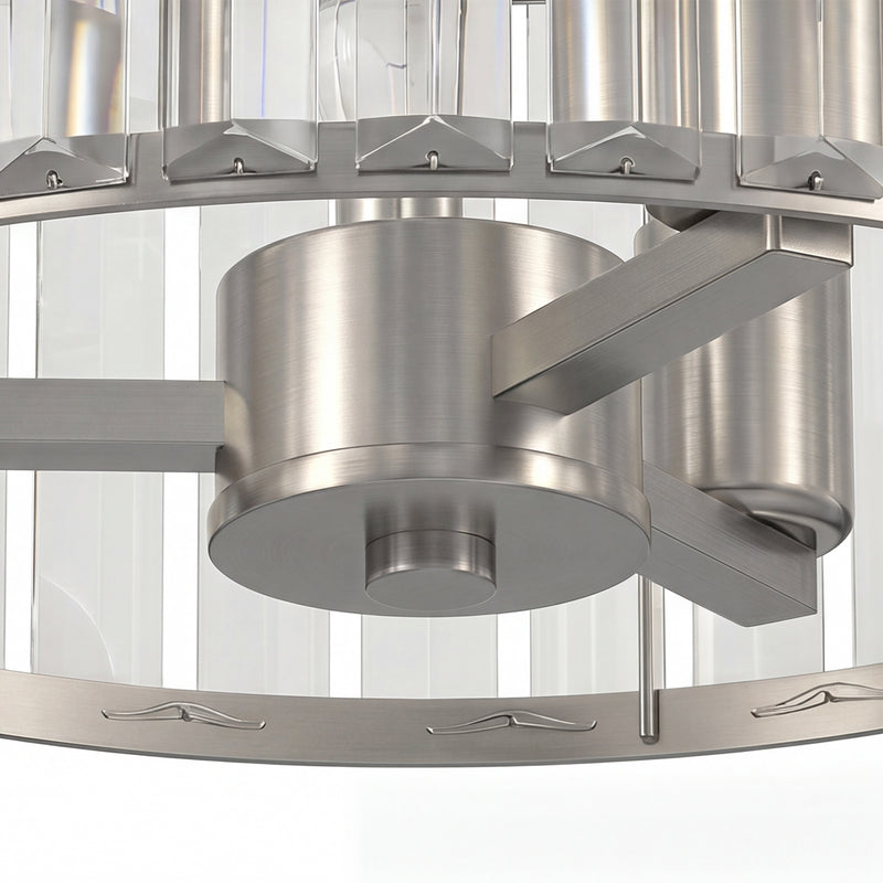 Crystal Ceiling Light for Brightening Bedrooms or Living Rooms Semi Flush