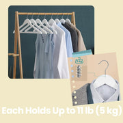 White Wooden Clothes Hangers Set of 20 Durable Coat Hangers for Wardrobes by Songmics