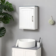 Light Grey Wall Mounted Bathroom Cabinet With Arched Door and Adjustable Shelf by kleankin