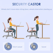 Pink Mesh Office Chair with Adjustable Height and 360 Swivel Wheels for Home or Study