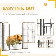 16 Panel Heavy Duty Puppy Playpen for Small and Medium Dogs Indoor Outdoor Use Grey AOSOM