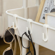 White Three Tier Home Trolley with Handle and Wheels by HOMCOM