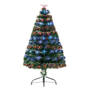 Studio view of the 4ft green tree with multicolour lights on a black metal stand