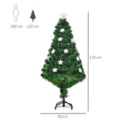 Dimensions diagram showing the tree height and width next to a 180 cm person silhouette