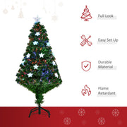 Tree with icons for full look, easy set up, durable material and flame retardant