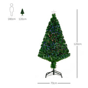 Dimensions diagram showing the Christmas tree 120 cm tall and 70 cm wide