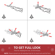 Four-step diagram showing how to spread out the branch tips, shaping time 20-30 minutes