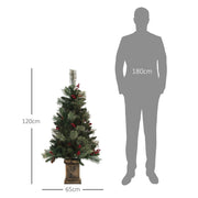 Dimensions diagram showing 120 cm height and 65 cm width next to a 180 cm figure