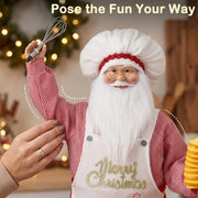Close-up of chef Santa's whisk with a Pose the Fun Your Way caption