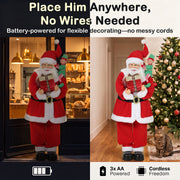 Battery-powered graphic showing 3 AA batteries and cordless placement