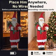 Battery-powered graphic showing 3 AA batteries and cordless placement