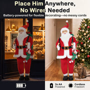 Battery-powered graphic showing 3 AA batteries and cordless placement