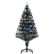 Studio view of the 4ft snow-dipped tree on a metal stand