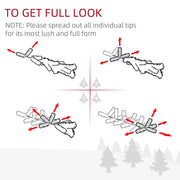 Four-step diagram showing how to spread out the branch tips
