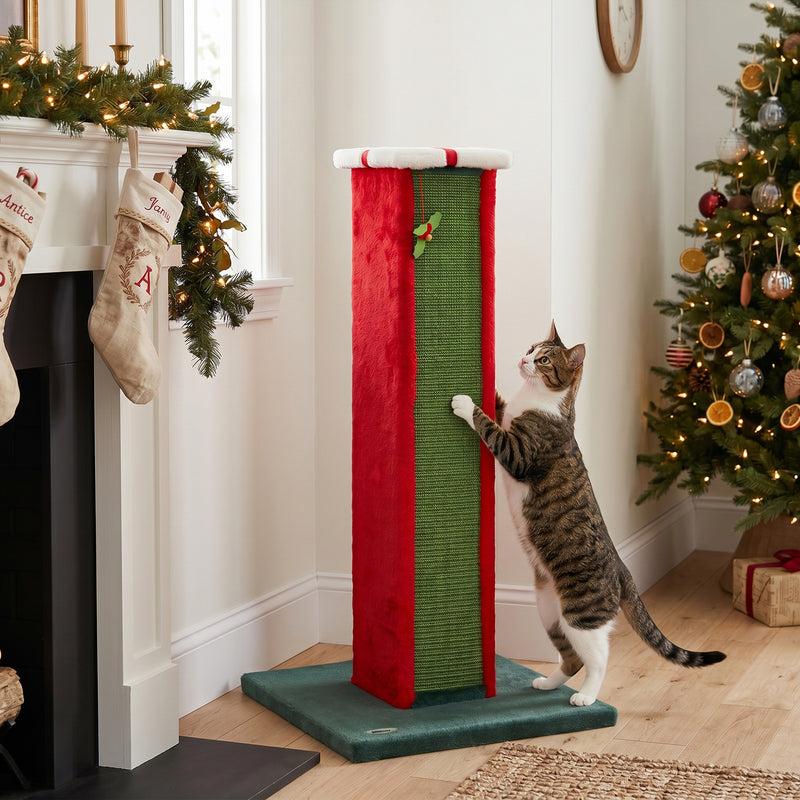 Cat Scratching Post with Double-Sided Sisal to Protect Sofas and Furniture Green