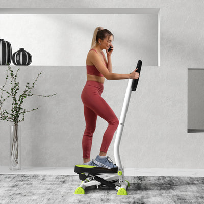 Twister Stepper Fitness Machine With LCD Display And Adjustable Resistance White AOSOM