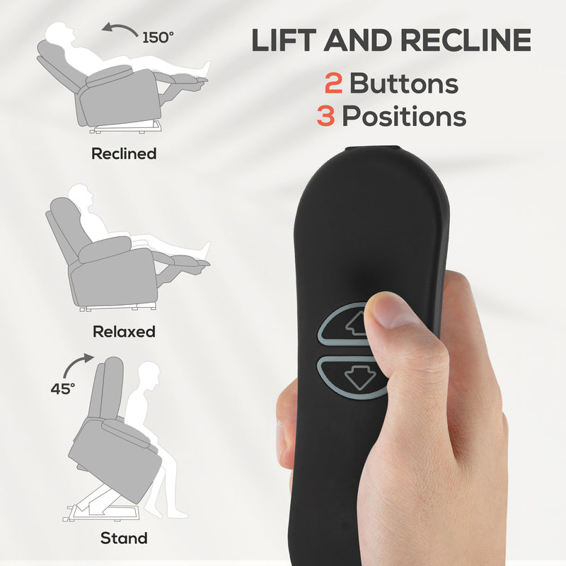 Electric Recliner Chair With Power Lift And Remote For Elderly Comfort And Support Grey