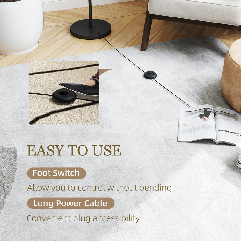 Modern 3 Light Tree Floor Lamp with Globe Shades Ideal for Living Room or Bedroom, Black