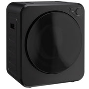 HOMCOM 4kg portable tumble dryer in black, angled studio view
