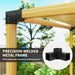 DIY Pergola Kit with 3-Way Corner Brackets and Post Base for 4x4 Timber Includes Screws by Outsunny