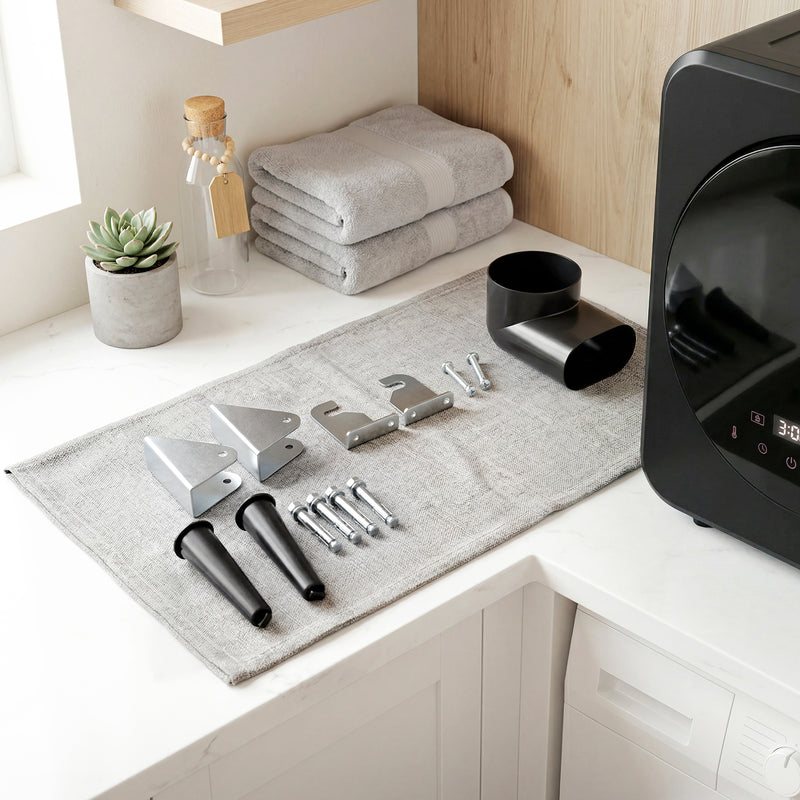 Compact Tumble Dryer for Small Spaces with Quick Drying and Wall Mount Option Black AOSOM