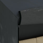 Black Three Seater Swing Chair Cover 220 x 125cm Waterproof Protection For Garden Use