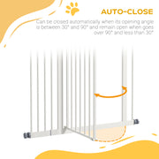 Extra Tall Safety Dog Gate with Auto Close for Doorways and Stairs Adjustable 74 to 94cm White