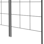 Set of 2 Metal Garden Trellis Panels With Sturdy Grid For Climbing Plants and Vines